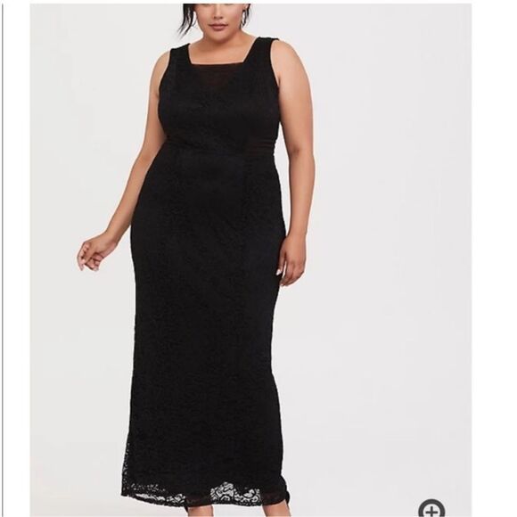 NWTs TORRID Black Lace Gown Sz 4X - Picture 2 of 11